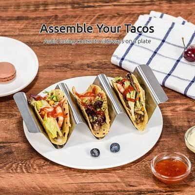 18/8 Stainless Steel Taco Holder Stand Set of 6 U124