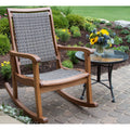 Brown Wicker Rocking Chair P379