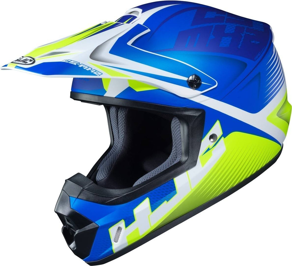 Yellow-Blue Motocross Helmet A323