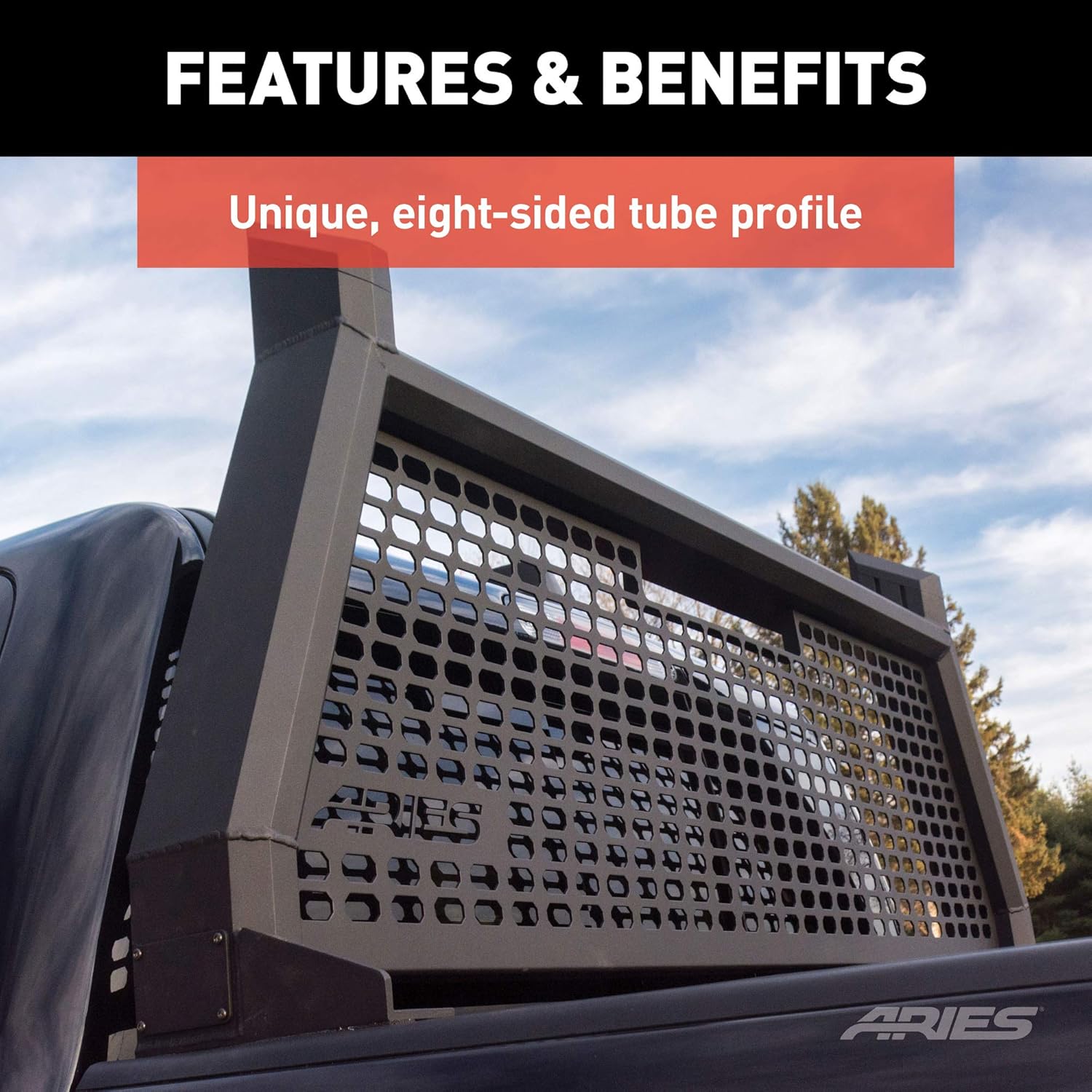 Black Aluminum Truck Headache Rack Cab Protector D437