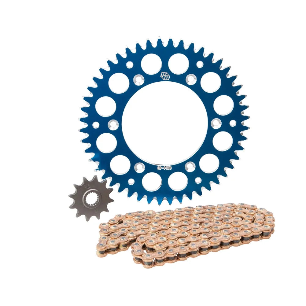 Blue Rear Sprocket Alloy Kit MX Race Chain N756613