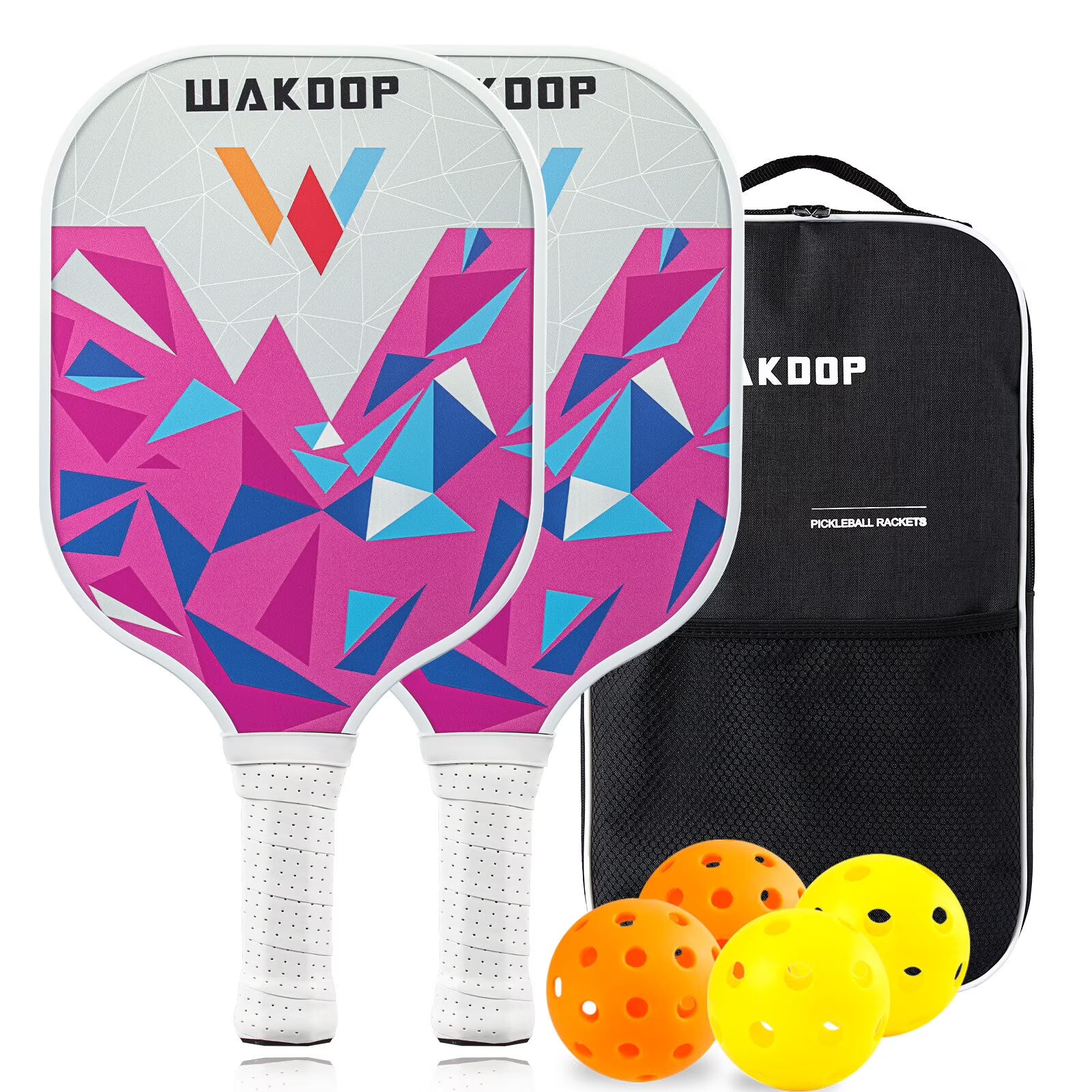 Graphite Pickleball Paddle Set with 4 Balls and Cover Bag R455746