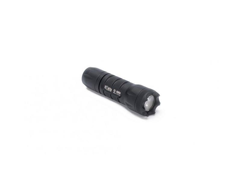 Black 315 Lumens LED Flashlight with Crenellated Bezel Ring and Rotary Tailcap R915826