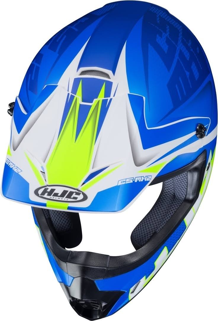 Yellow-Blue Motocross Helmet A323