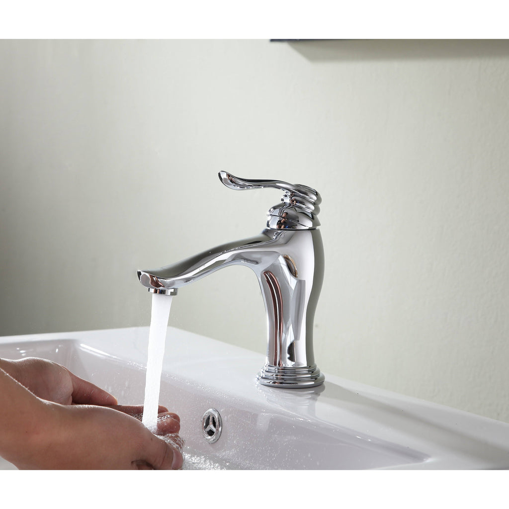 Brushed Nickel Single Hole Single Handle Bathroom Faucet S4278