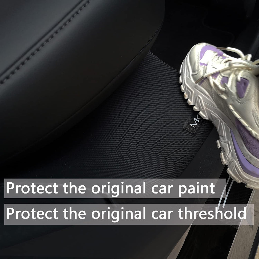 Matte Carbon Fiber ABS Door Sill Protector Set Z43532