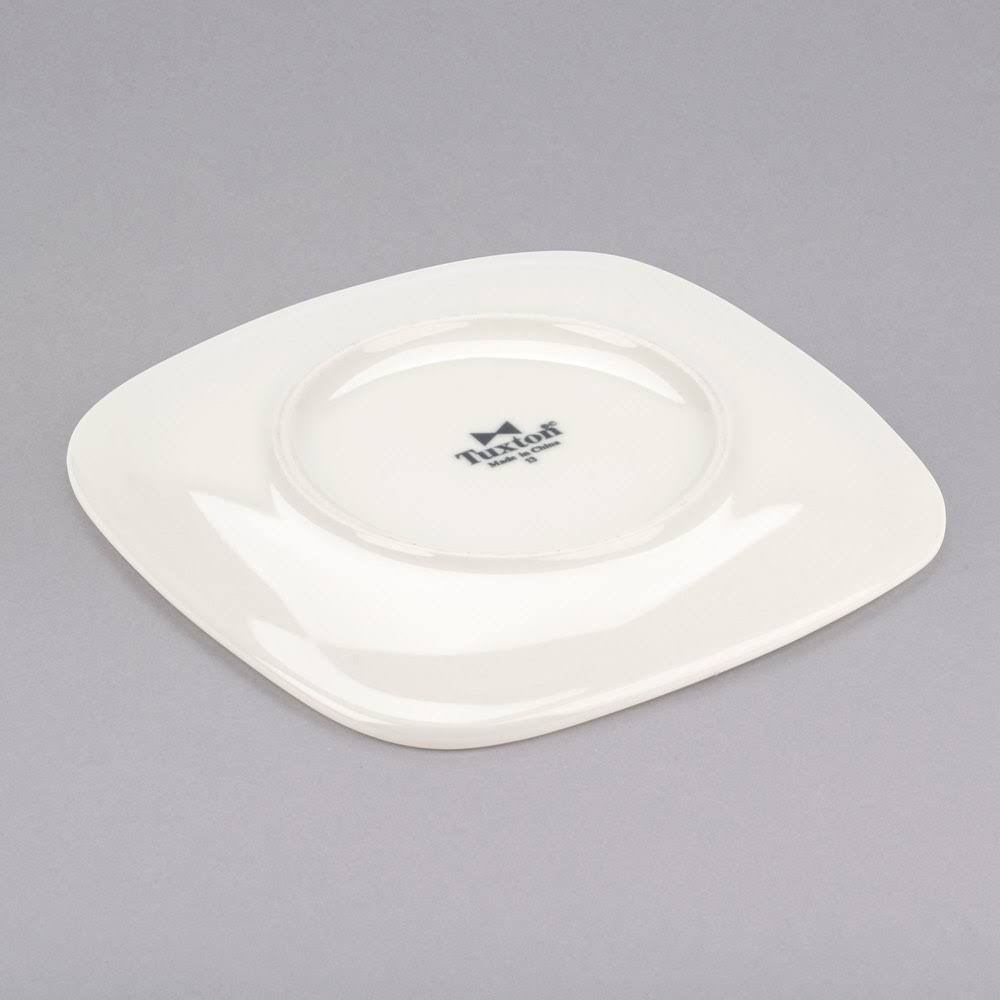 Eggshell Square China Plate - 12/Case A114