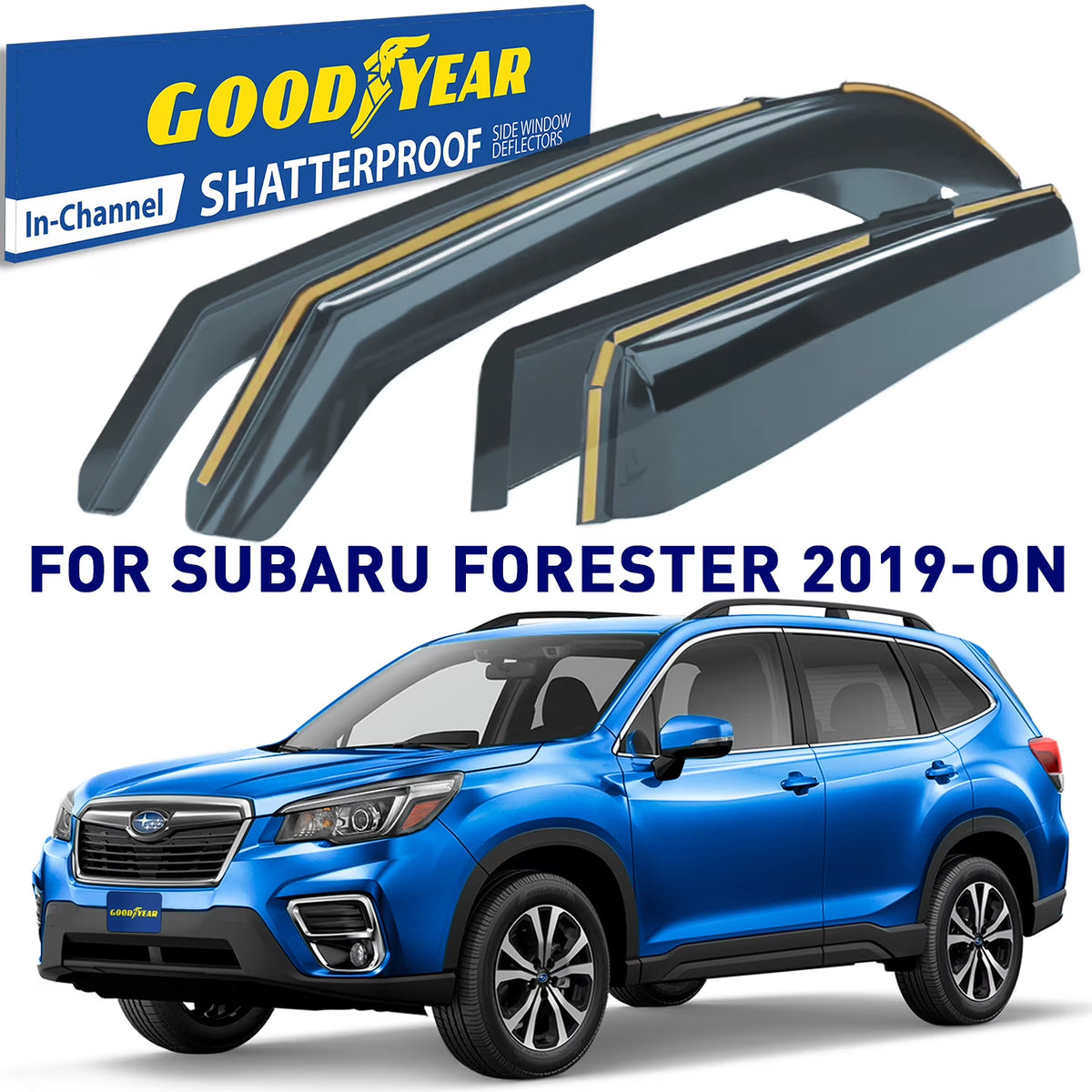 4 Pc Shatterproof In-Channel Window Deflectors Q168511