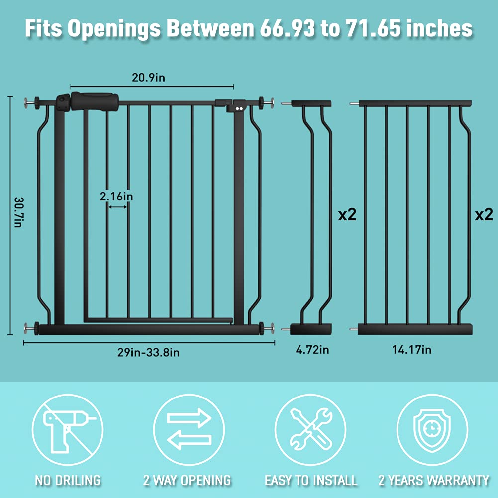 Black Metal Baby Gate Z8883