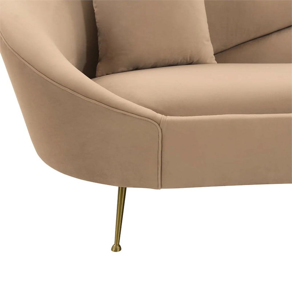 Upholstered Fabric and Metal Sofa X4303