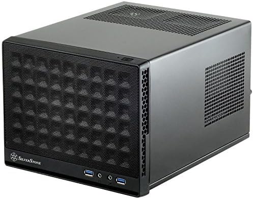 Black Ultra Compact Mini-ITX Computer Case with Mesh Front Panel K760712