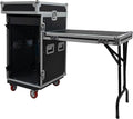 16 Space Rack Case with 10 Space Slant Mixer Top and DJ Work Table R925