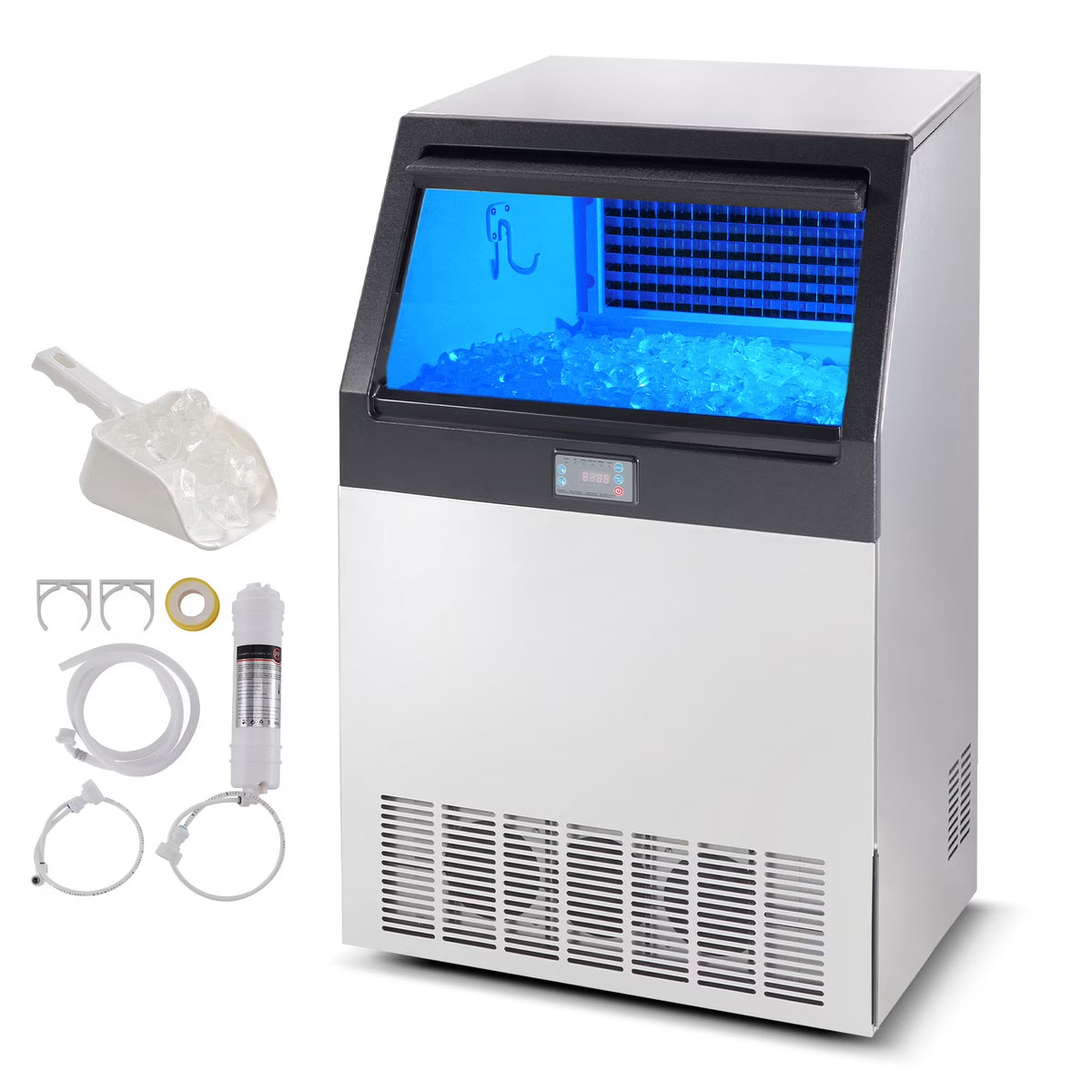 Commercial Ice Maker Freestanding Cabinet Machine 265lbs/24H P93714