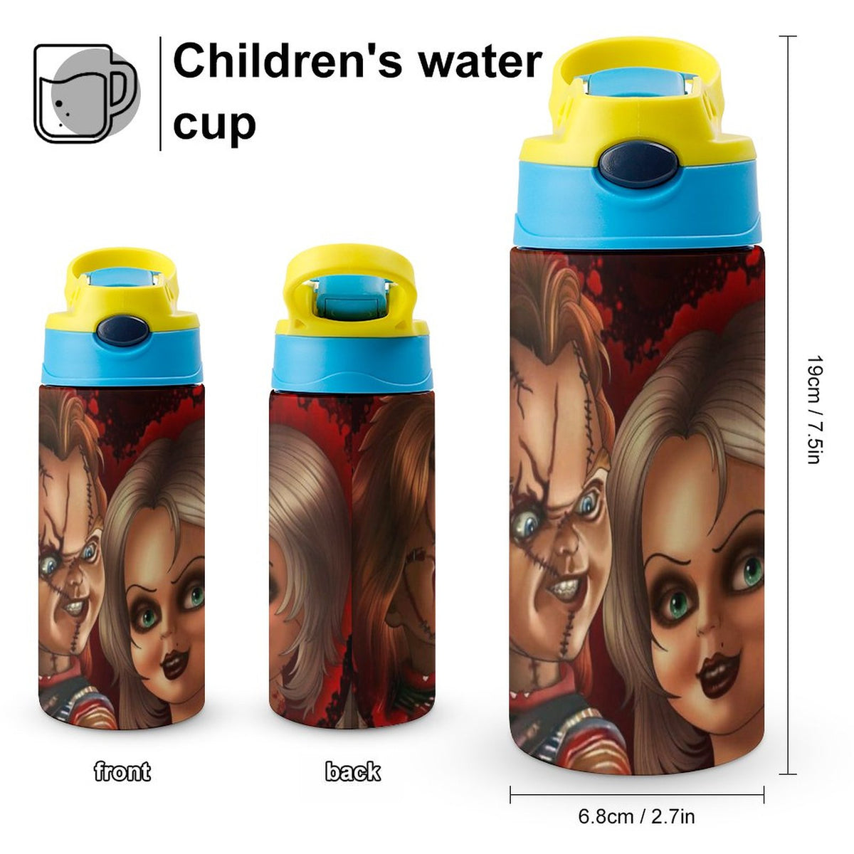 Insulated Stainless Steel Water Bottle with Straw I366
