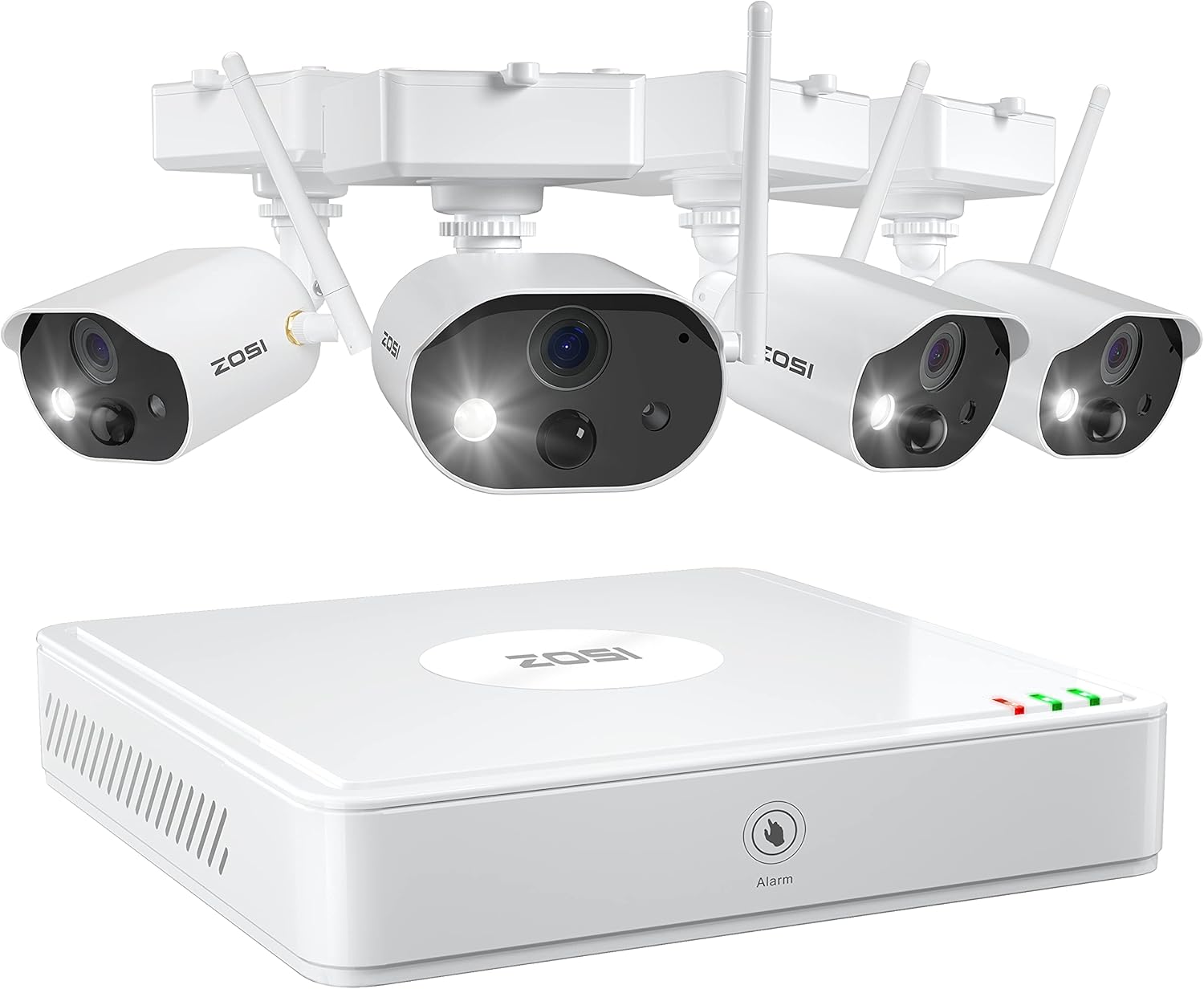 4CH NVR with 4pcs 1080p Rechargeable Wire-Free Outdoor Security Camera System C972