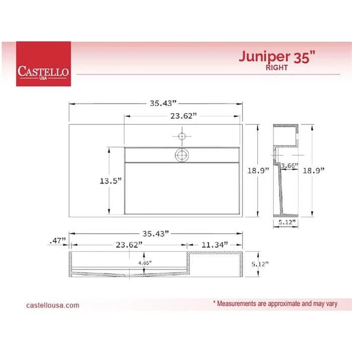Black Wall Mounted Sink A8545