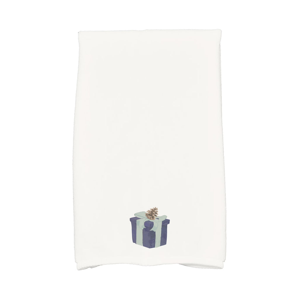 Navy Blue Holiday Print Kitchen Towel D701718