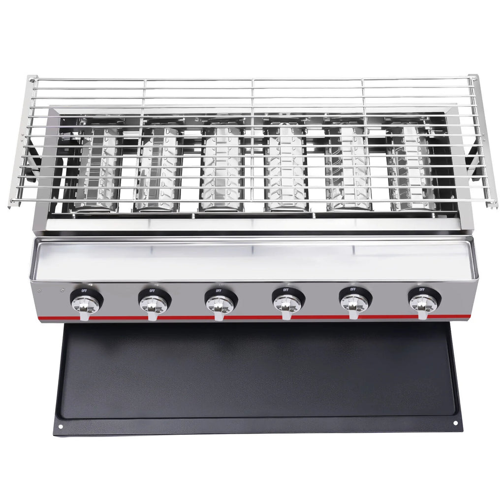 6 Burner LPG Gas Grill Griddle D46120
