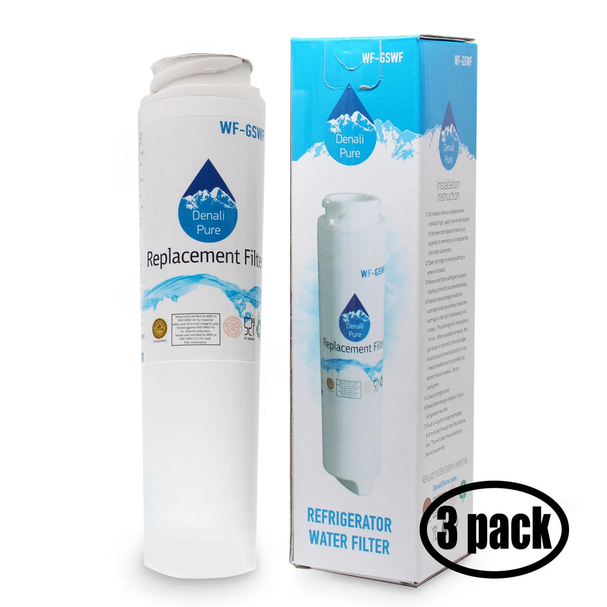 3-Pack Refrigerator Water Filter J898273