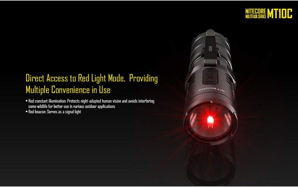 Tactical Flashlight with Red Light, Rechargeable Battery, and Battery Organizer Pack of 2 E565690