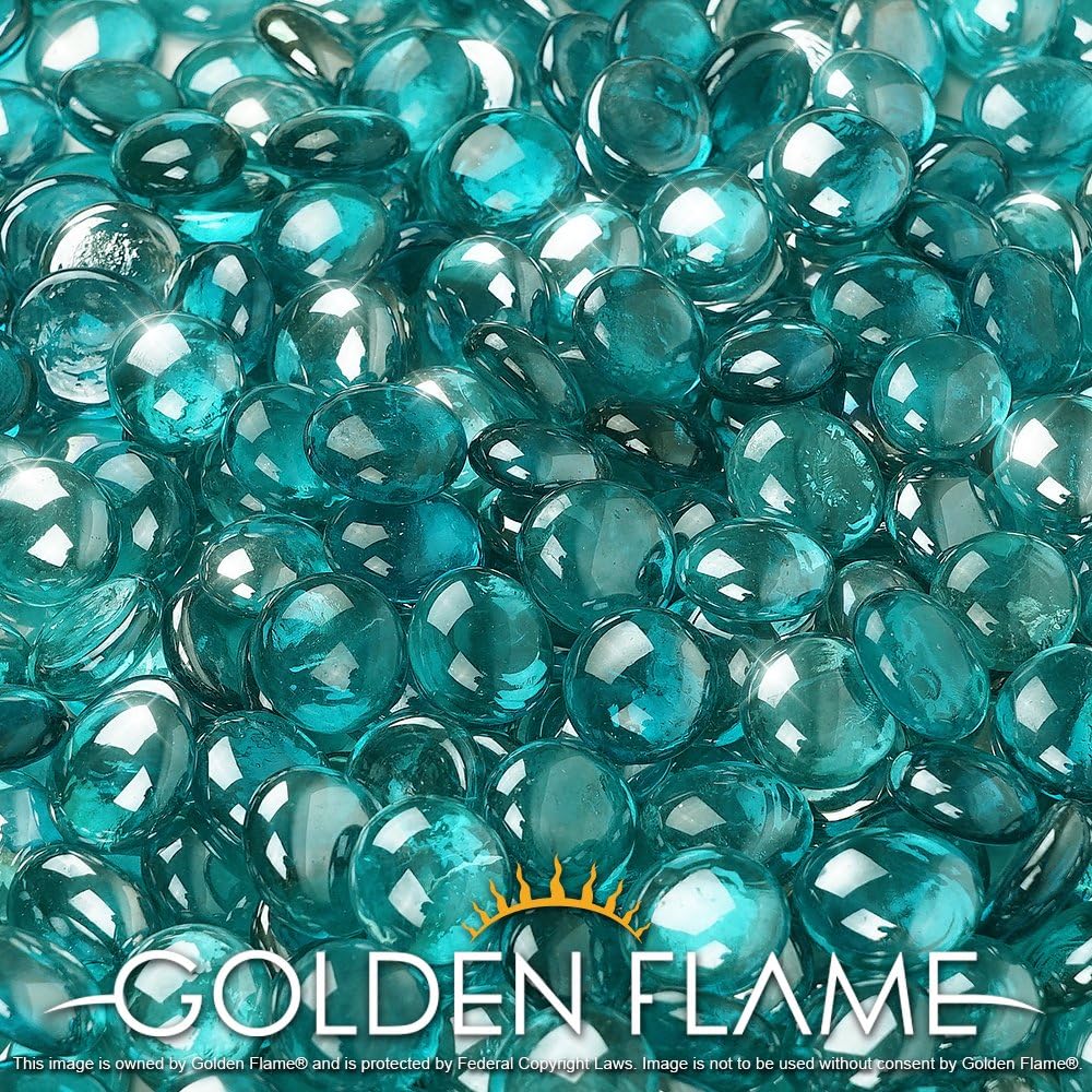 10-Pound Caribbean Blue Fire Glass M31797