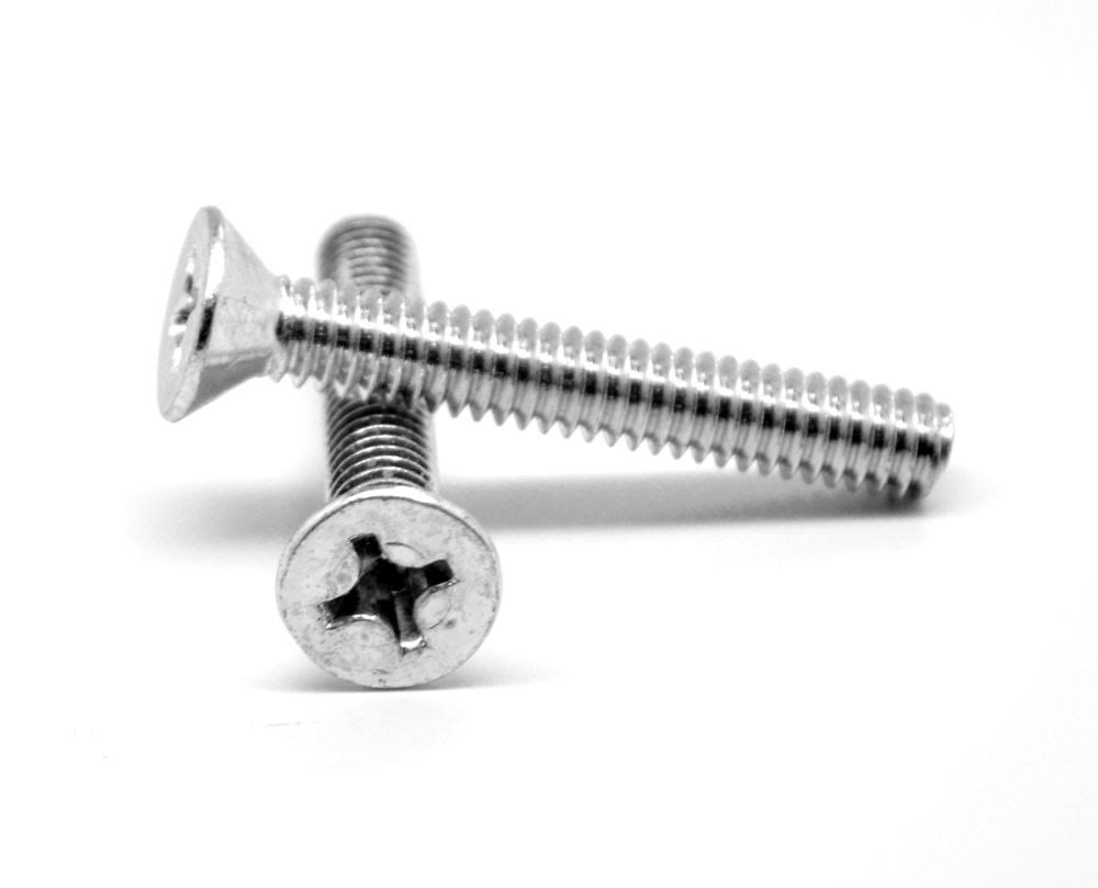 5/16x22-18 x 2 1/2x22 Coarse Thread Machine Screw Phillips Flat Head Low Carbon Steel Zinc Plated Pk 800 P19676