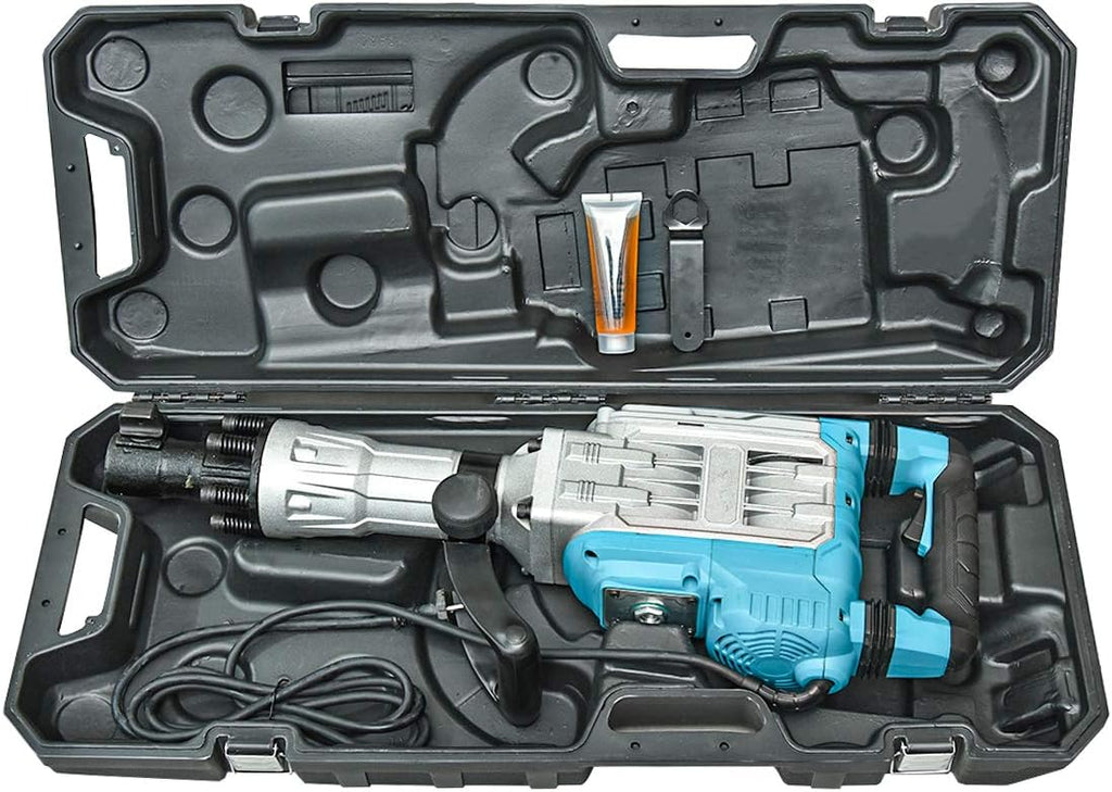1700W 30-Pound SDS-Hex Jack Hammer with Carrying Case Flat Chisel Bull Point Chisel R95679