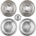 4pcs 17inch Polished Stainless Steel Dually Wheel Simulators with Removable Centre Cap E26493