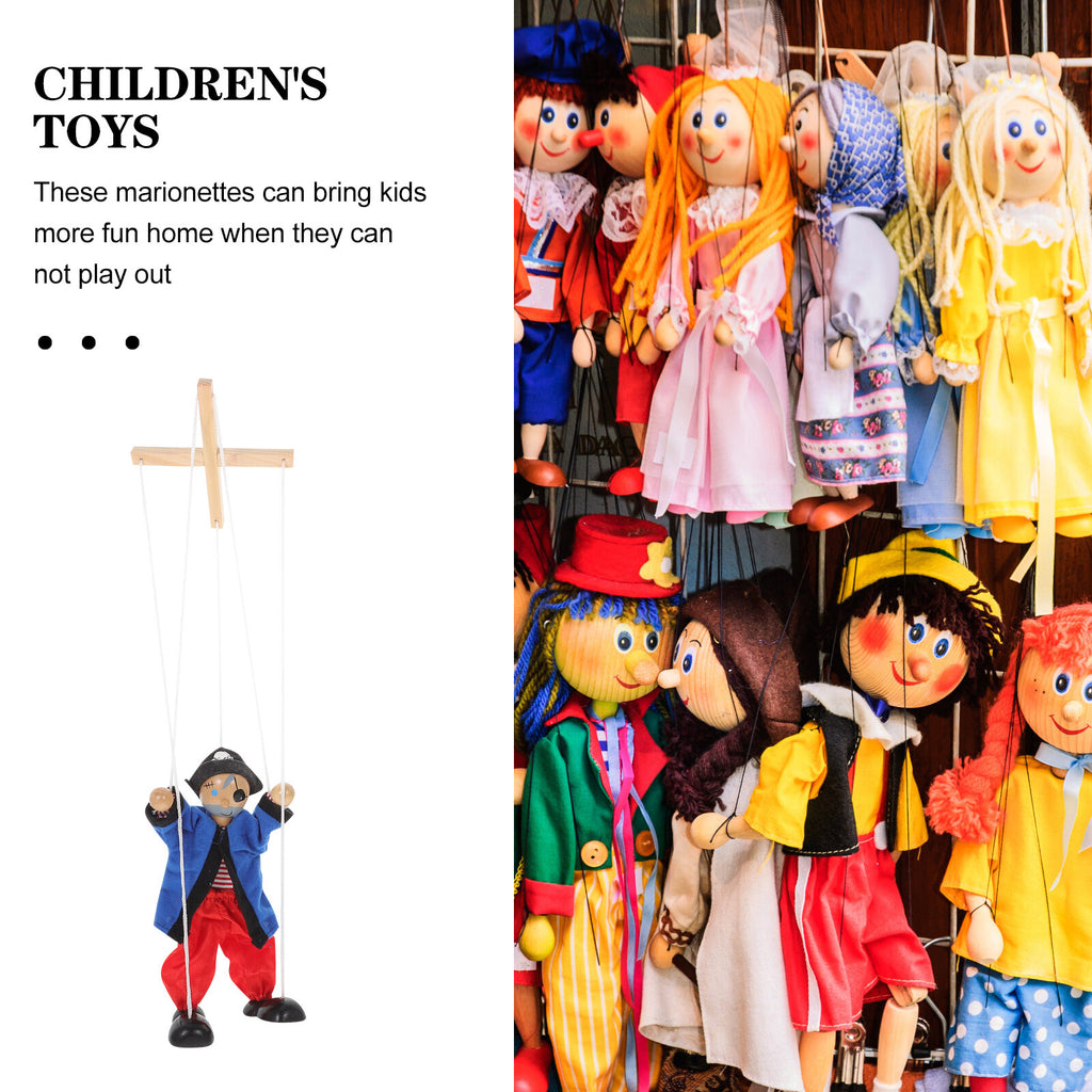 Wooden Pirate Marionette Puppet E446461
