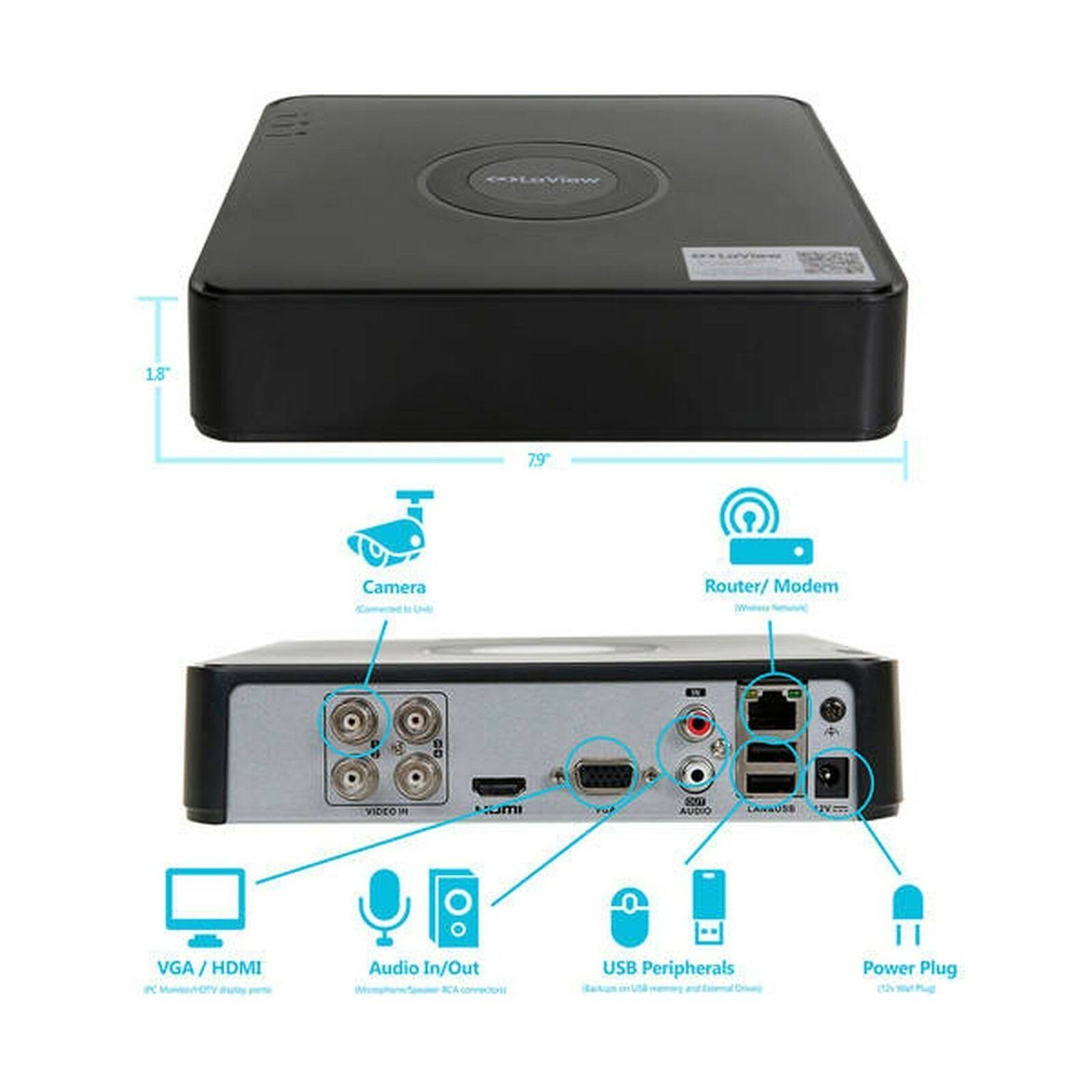 1080p HD 4CH Security Camera System with 1TB HDD T886688