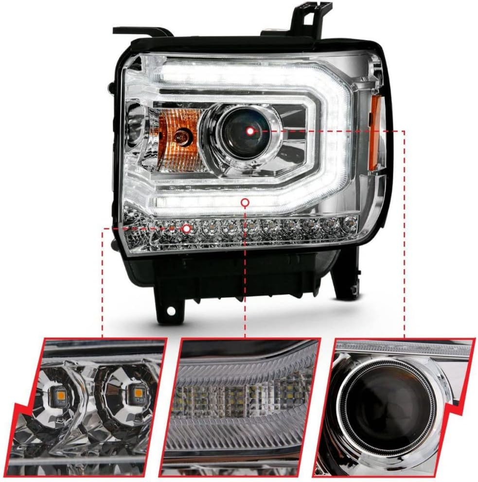 Projector Headlight Plank Style Chrome N405