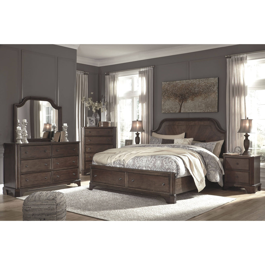 Brown Five Drawer Chest D394155