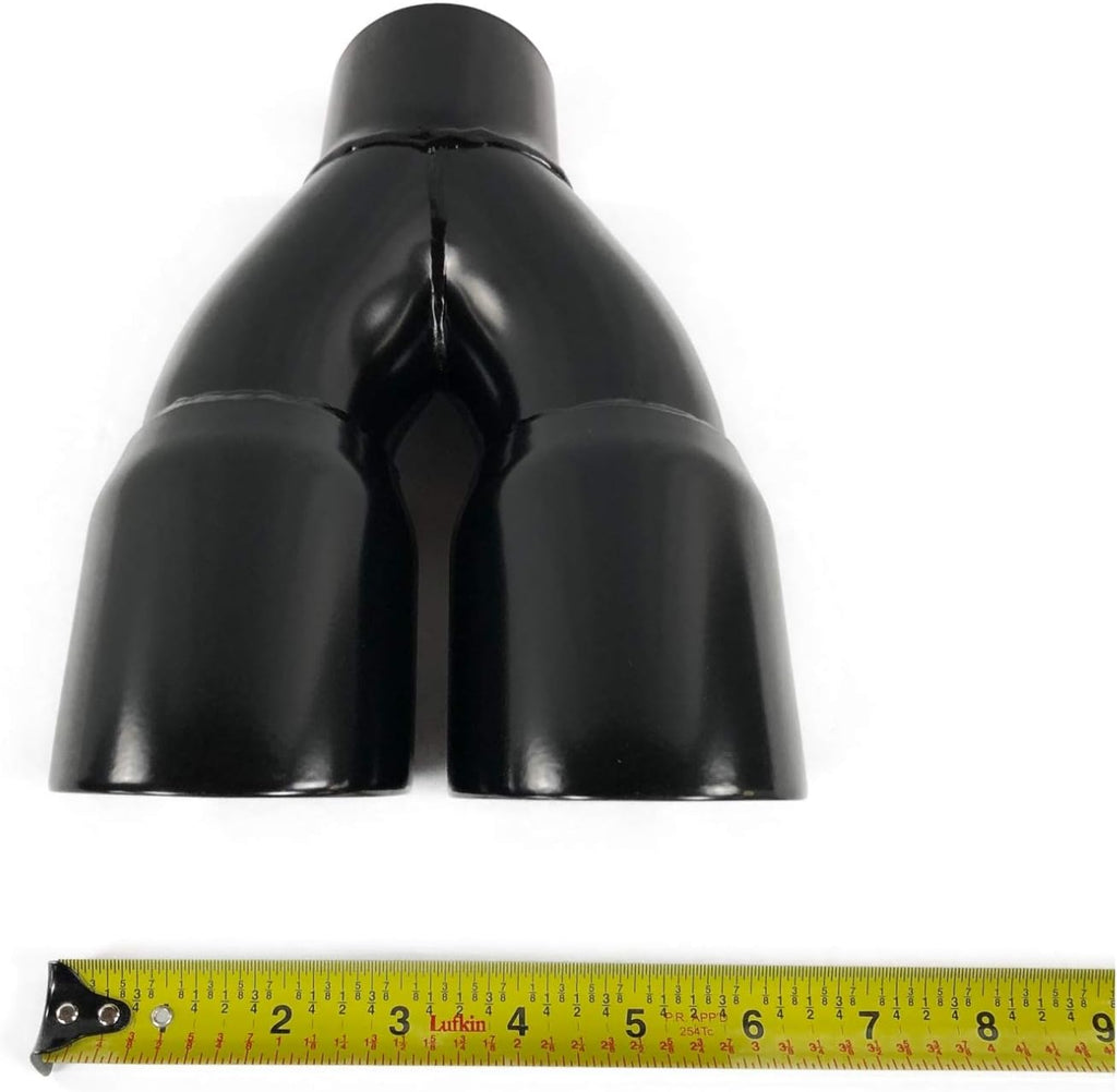 Black Stainless Steel Double Wall Exhaust Tip Pack of 2 P490