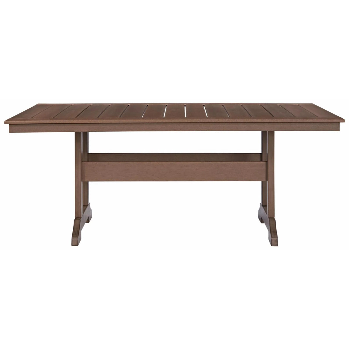 Brown Outdoor Plastic Dining Table Q136193