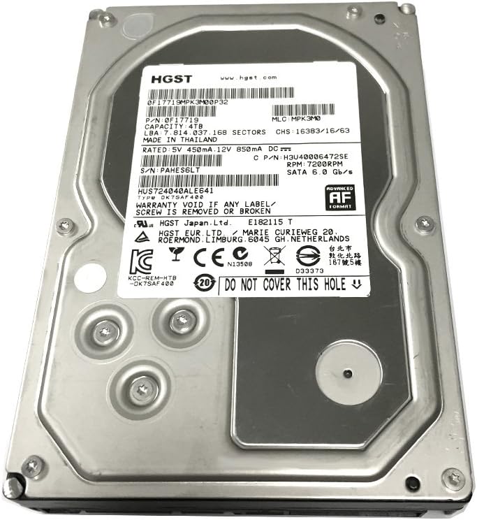 4TB 64MB Cache 7200RPM SATA III 3.5 Internal Hard Drive L901182