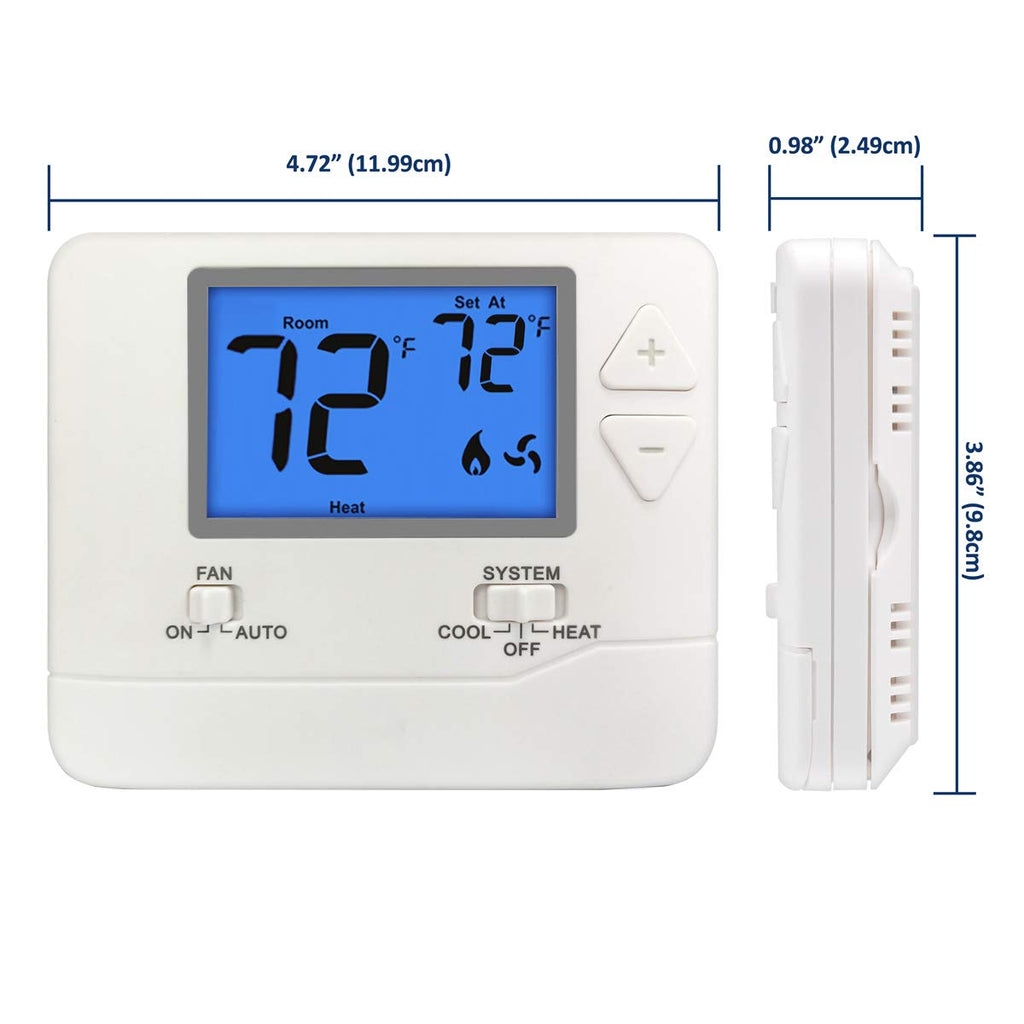 2PK White Non-Programmable Digital Thermostat with Large LCD Display H1664