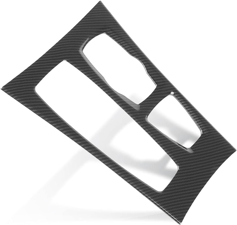Carbon Fiber Style Center Console Gear Panel Cover Trim Sticker Decal Pack of 2 P61974
