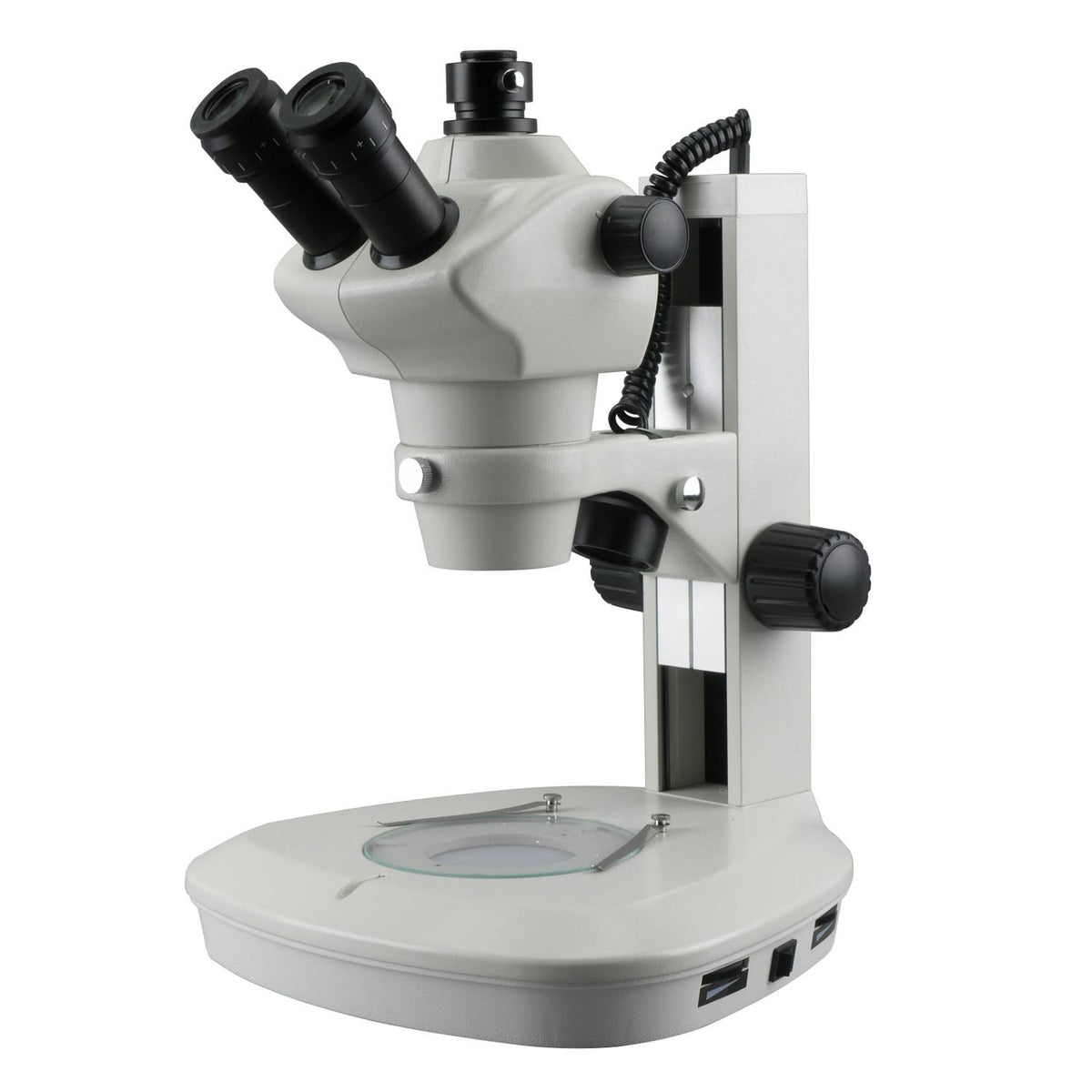 8X-50X Track Stand Zoom Stereo Microscope with 2 LED Lights & 720p Wi-Fi Camera Y3045