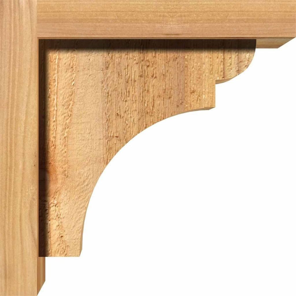 8x22W x 12x22D x 24x22H Western Red Cedar Corbel with Backplate C756836