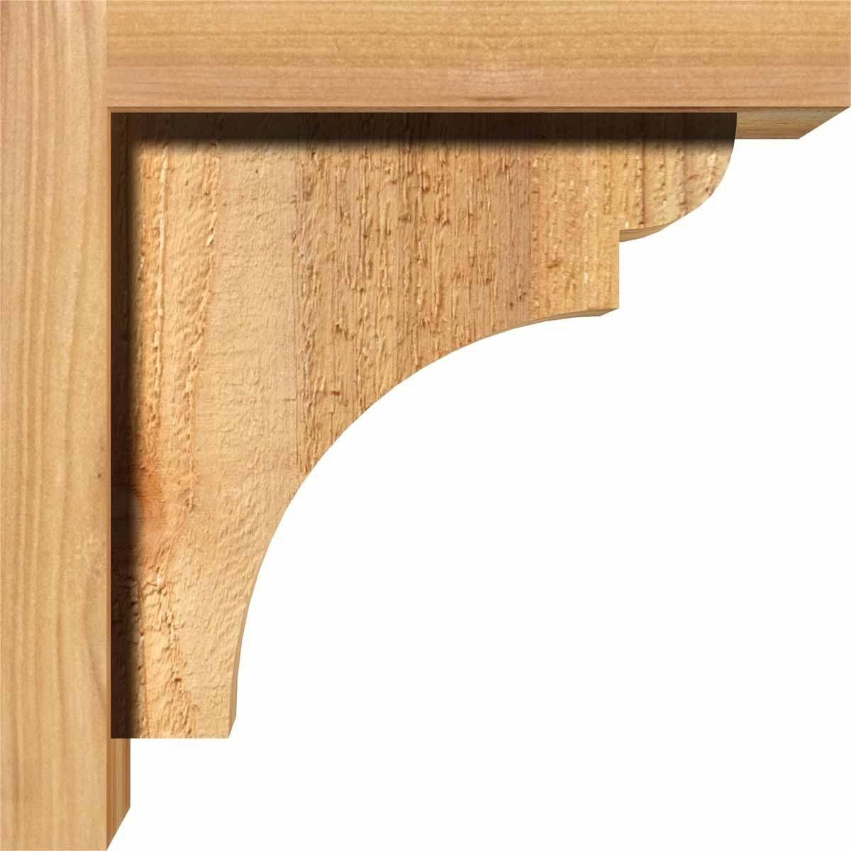 8x22W x 12x22D x 24x22H Western Red Cedar Corbel with Backplate C756836