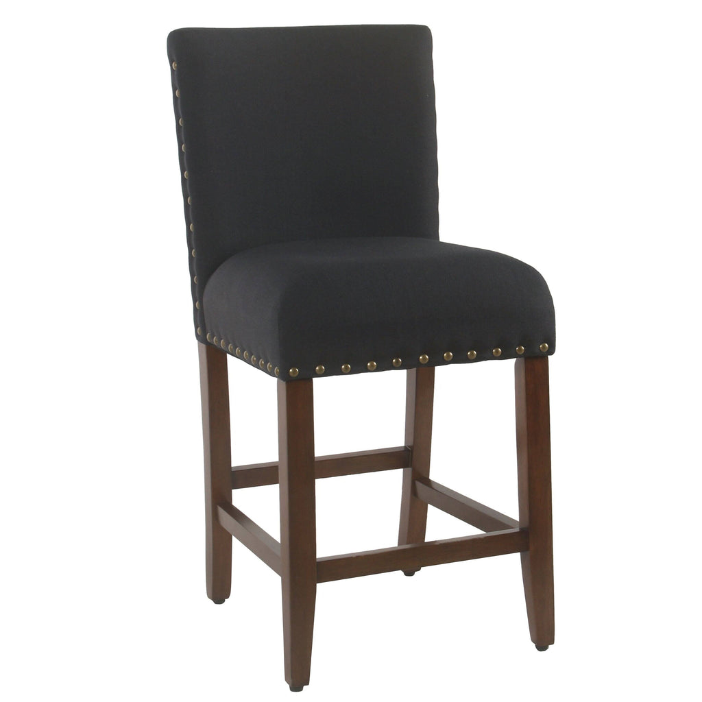 Deep Navy Nailhead Counter Stool B4999