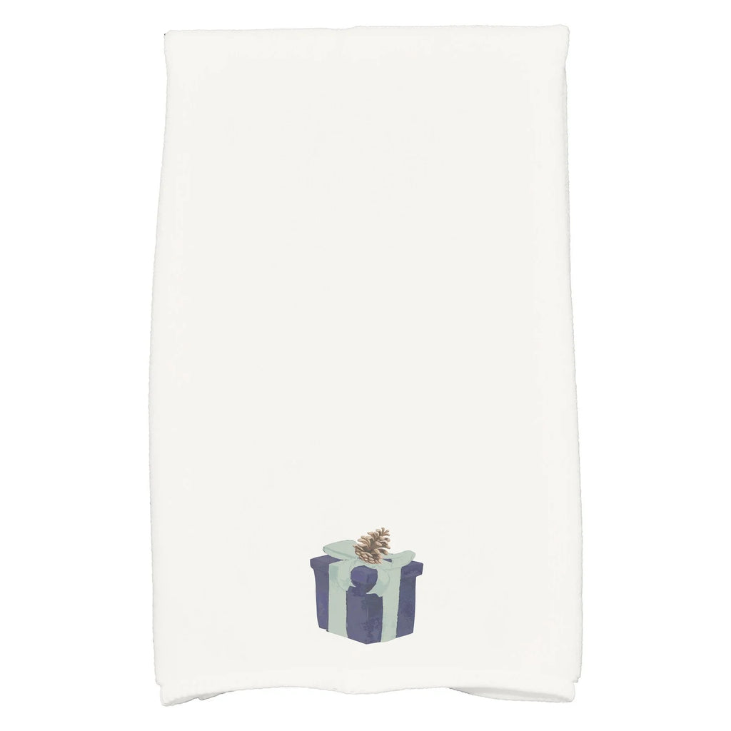 Navy Blue Holiday Print Kitchen Towel D701718