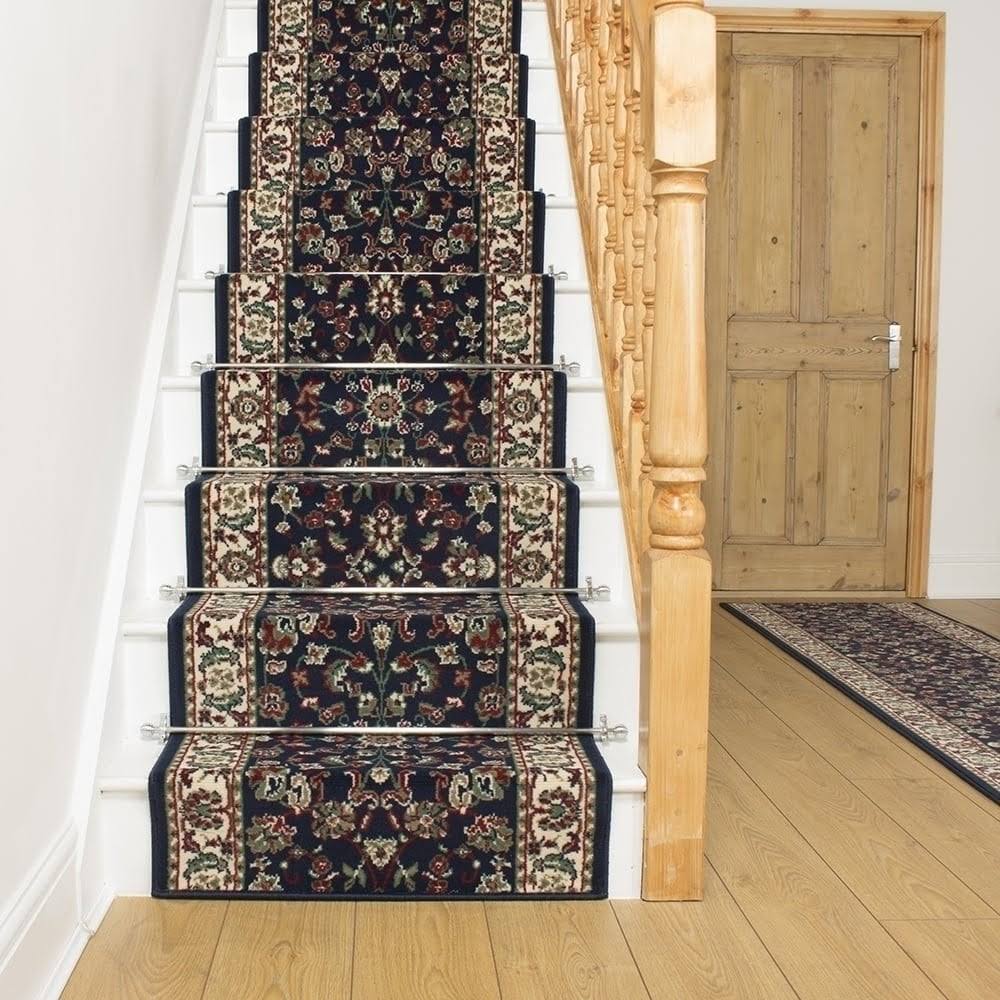 Persian Blue Stair Carpet Runner 46 foot I130