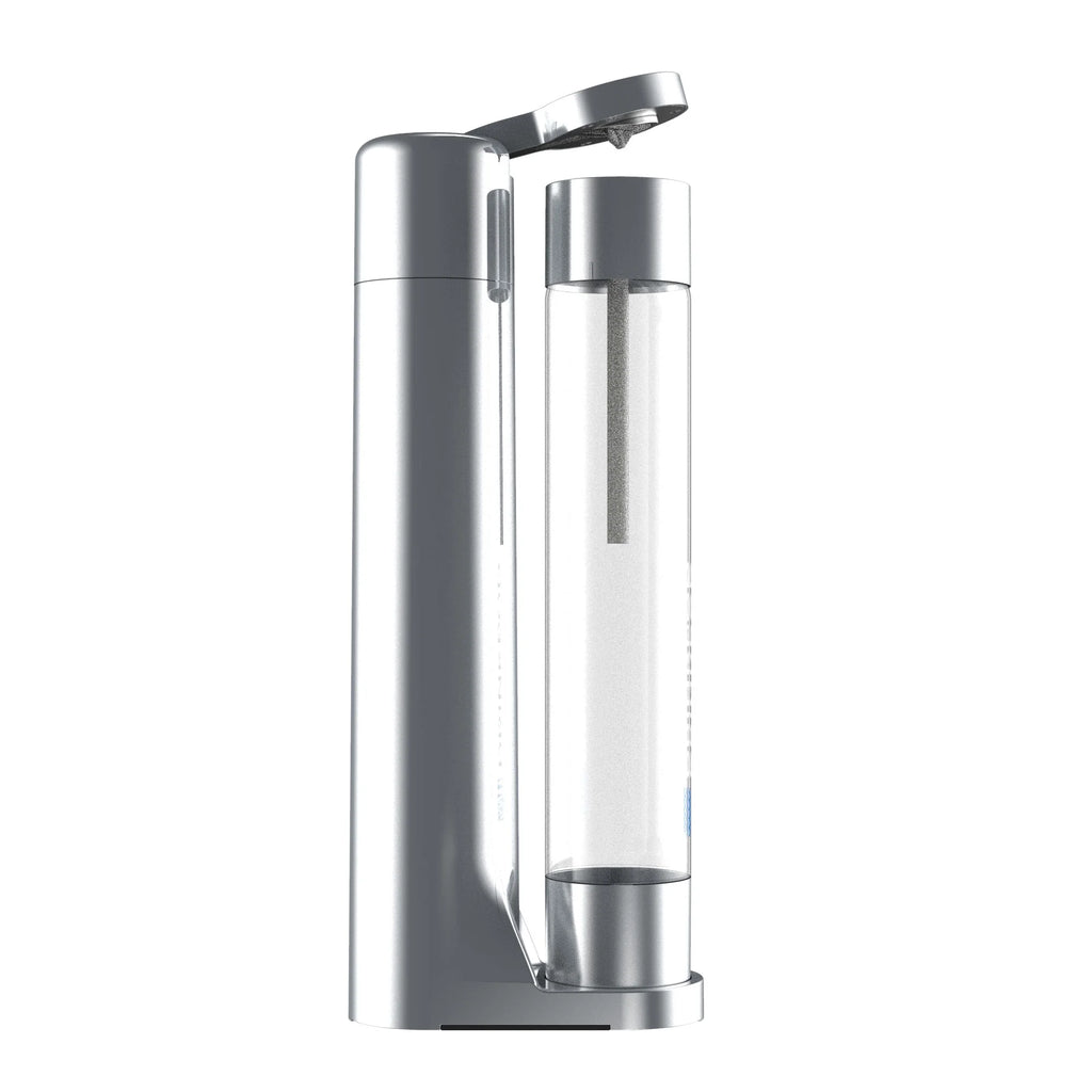 Silver Chrome Soda Maker with Three 1L Bottles O47435