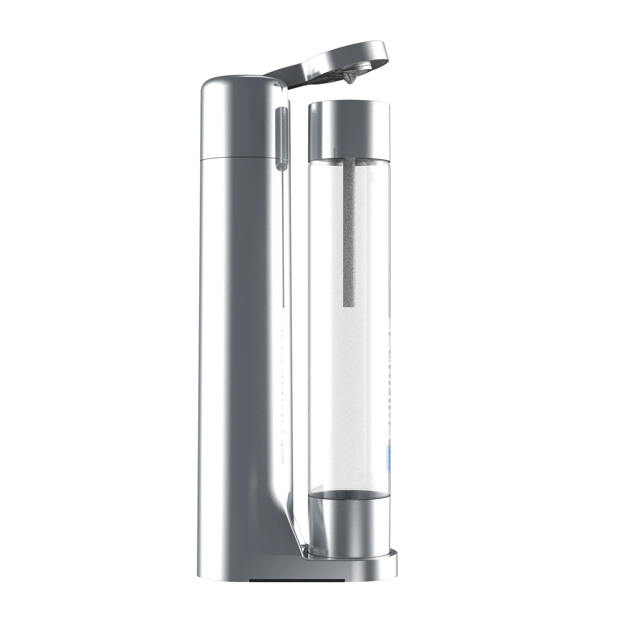 Silver Chrome Soda Maker with Three 1L Bottles O47435