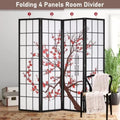 White Freestanding 4 Panel Room Divider V2336