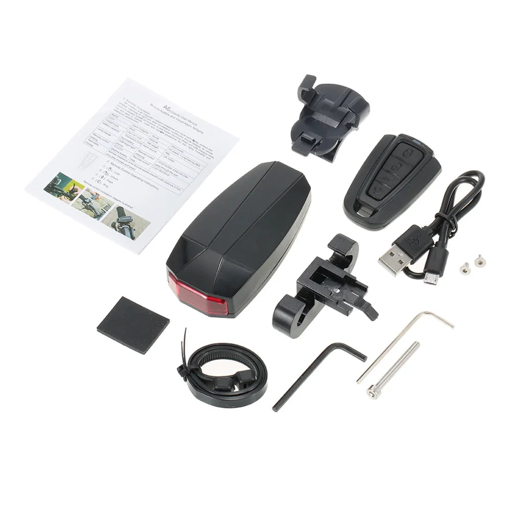 Bike Taillight with Wireless Remote USB Cable C494120