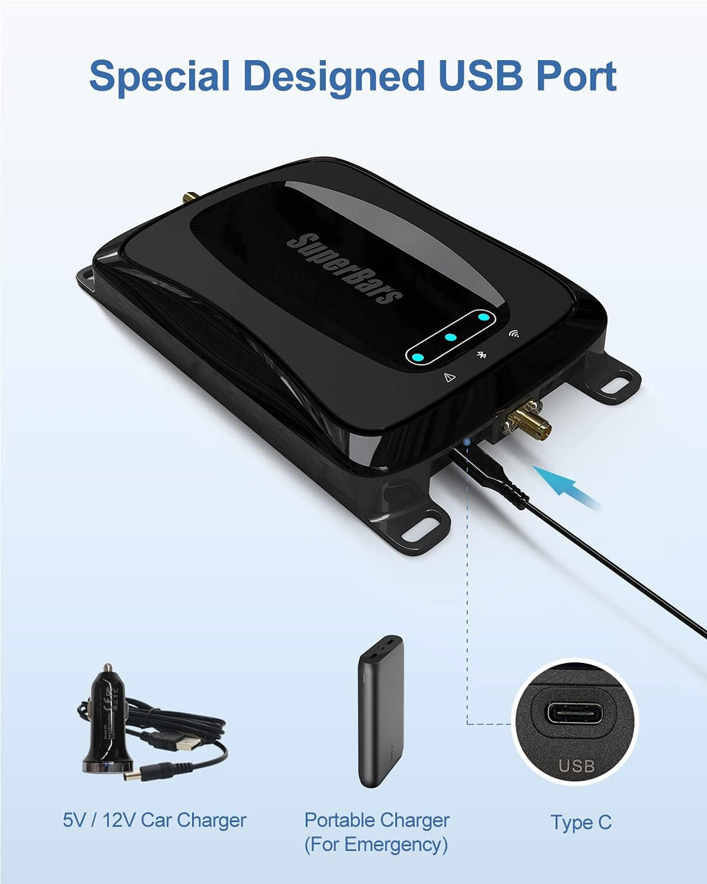Cell Phone Signal Booster with Bendable Antenna N9599