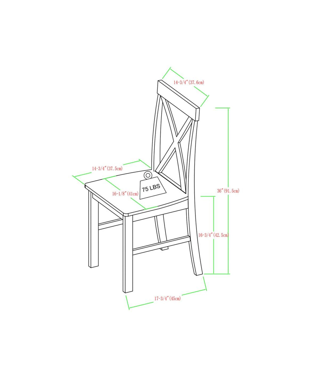 5 Piece White Dining Set M46254