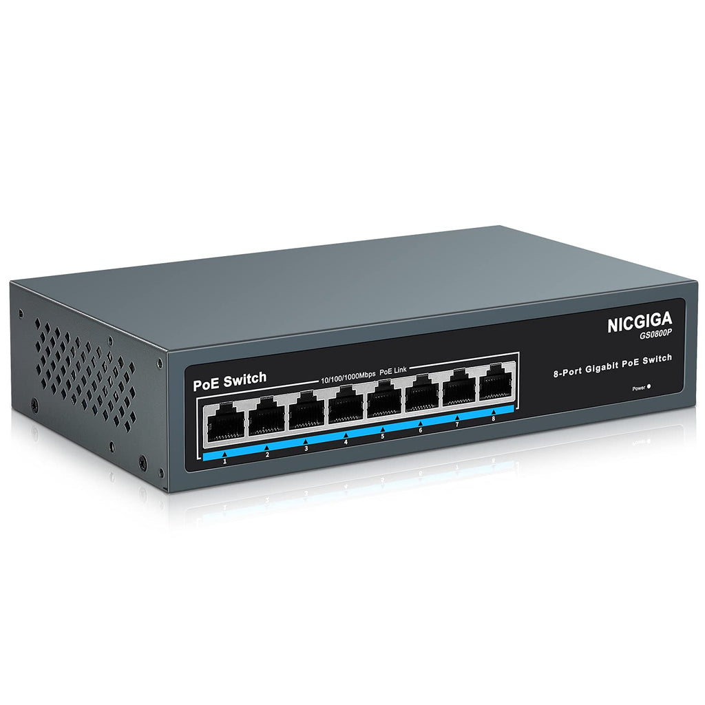 26 Port PoE Switch with 24 Ports 10/100Mbps PoE+@400W, 2 Gigabit Uplink Ports, VLAN Mode, Metal Case, Rack Mount T525579